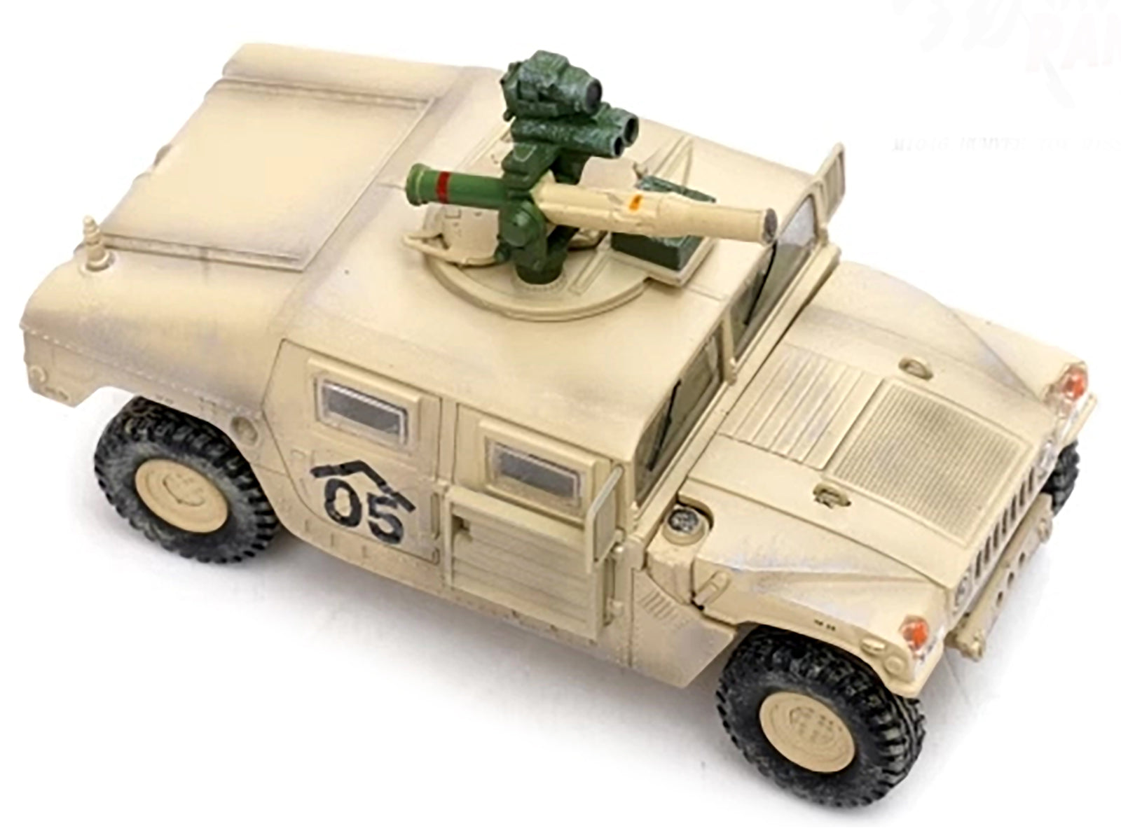 M1046 HUMVEE Tow Missile Carrier Desert Camouflage "E Troop 9th Regiment 2nd Brigade Combat Team 3rd Infantry Division (Mechanized) Iraq" (2003) "Military Miniature" Series 1/64 Diecast Model by Panzerkampf - image 4