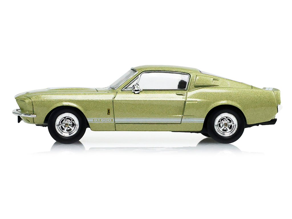1967 Ford Shelby GT500 Lime Gold Metallic with White Stripes "Stampede" Series 2 1/64 Diecast Model Car by Greenlight