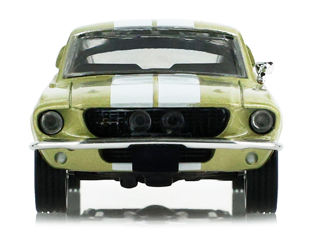 1967 Ford Shelby GT500 Lime Gold Metallic with White Stripes "Stampede" Series 2 1/64 Diecast Model Car by Greenlight