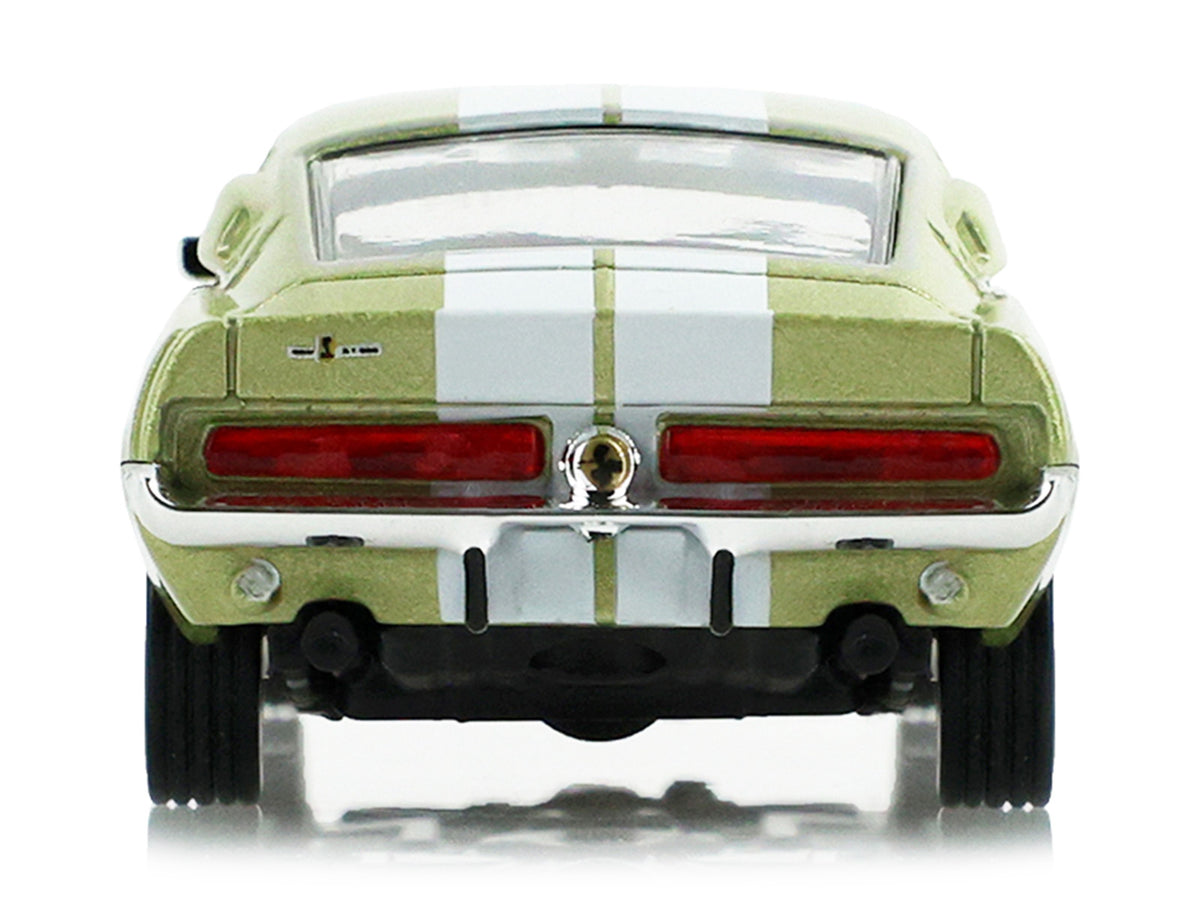 1967 Ford Shelby GT500 Lime Gold Metallic with White Stripes "Stampede" Series 2 1/64 Diecast Model Car by Greenlight