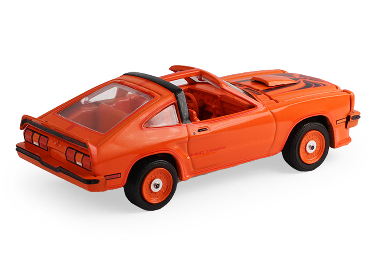 1978 Ford Mustang King Cobra II Tangerine with Black Graphics and Tangerine Interior "The Mustang Stampede" Series 2 1/64 Diecast Model Car by Greenlight - image 3