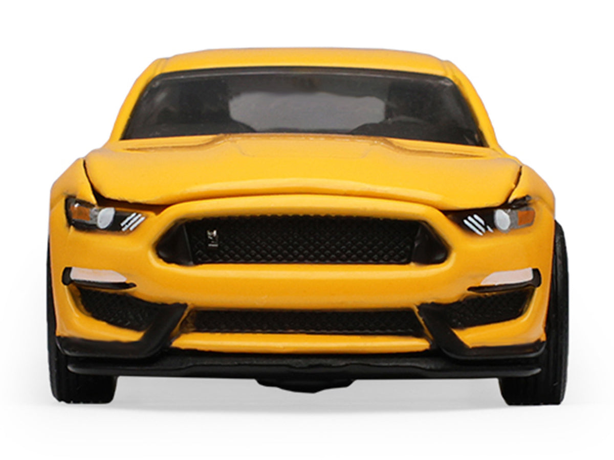 2017 Ford Mustang Shelby GT350 Triple Yellow Tri-Coat "Stampede" Series 2 1/64 Diecast Model Car by Greenlight