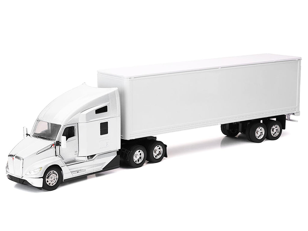 Kenworth T680 Truck White with Dry Van Trailer White "Long Haul Trucker" Series 1/32 Diecast Model by New Ray - image 2