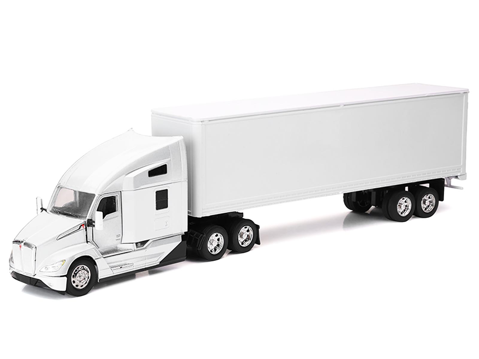 Kenworth T680 Truck White with Dry Van Trailer White "Long Haul Trucker" Series 1/32 Diecast Model by New Ray - image 2