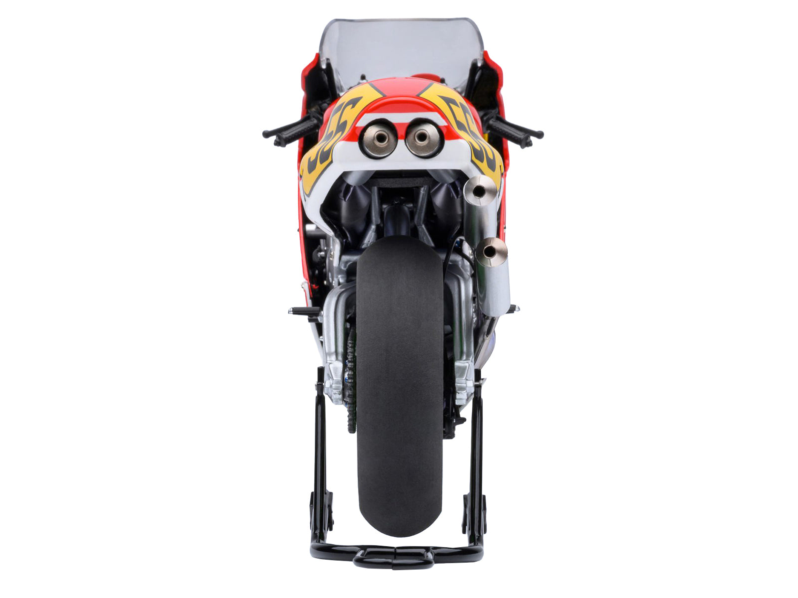 Honda NSR500 WGP500 Motorcycle #56 Red and White with Helmet "Baribari Legend" (1986) OVA 1/12 Model by Autoart - image 4