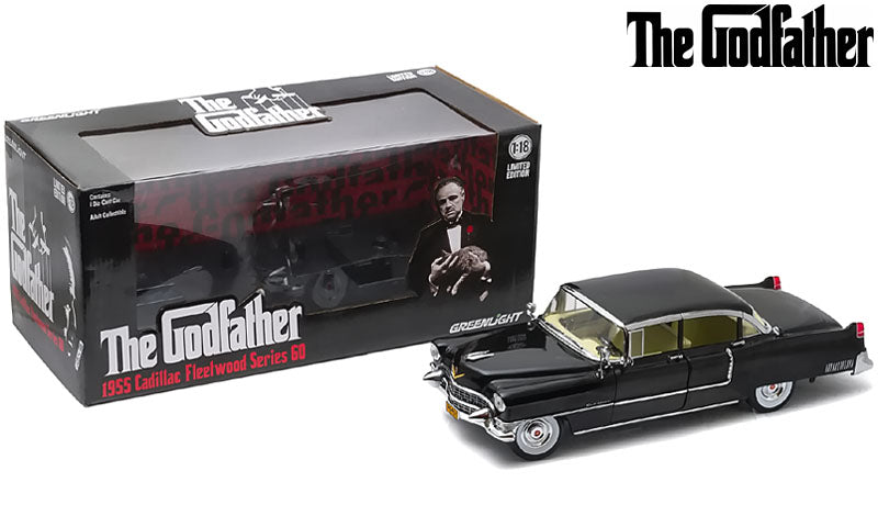 1955 Cadillac Fleetwood Series 60 Special Black "The Godfather" (1972) Movie 1/18 Diecast Model Car by Greenlight - image 3