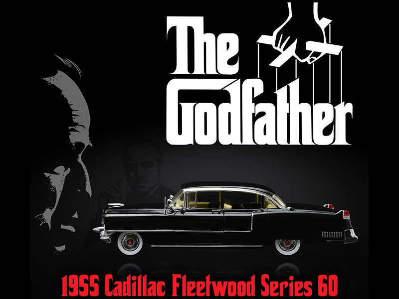 1955 Cadillac Fleetwood Series 60 Special Black "The Godfather" (1972) Movie 1/18 Diecast Model Car by Greenlight - image 4