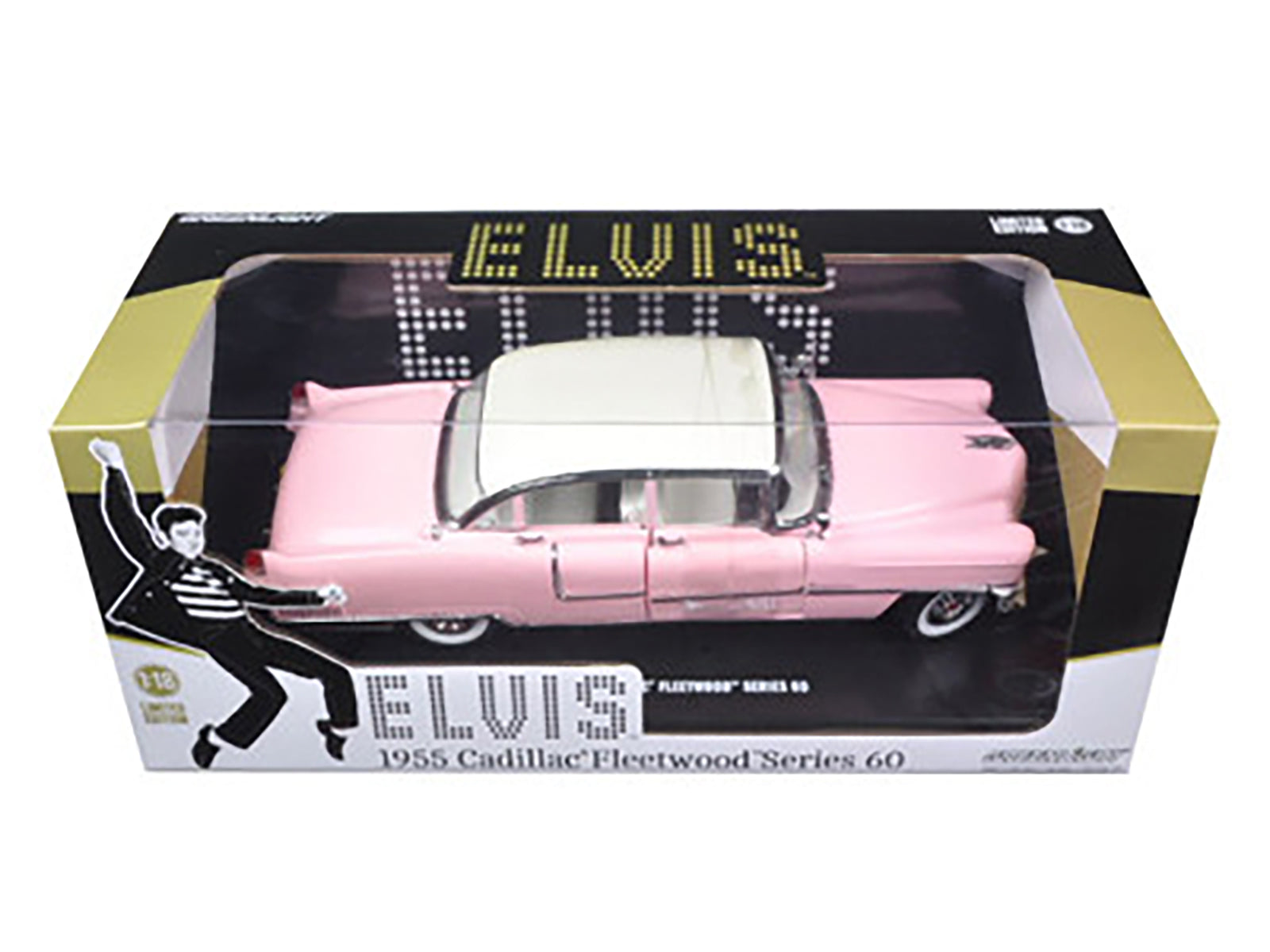 1955 Pink Cadillac Fleetwood Series 60 Special "Elvis Presley" 1/18 Diecast Model Car by Greenlight - image 3