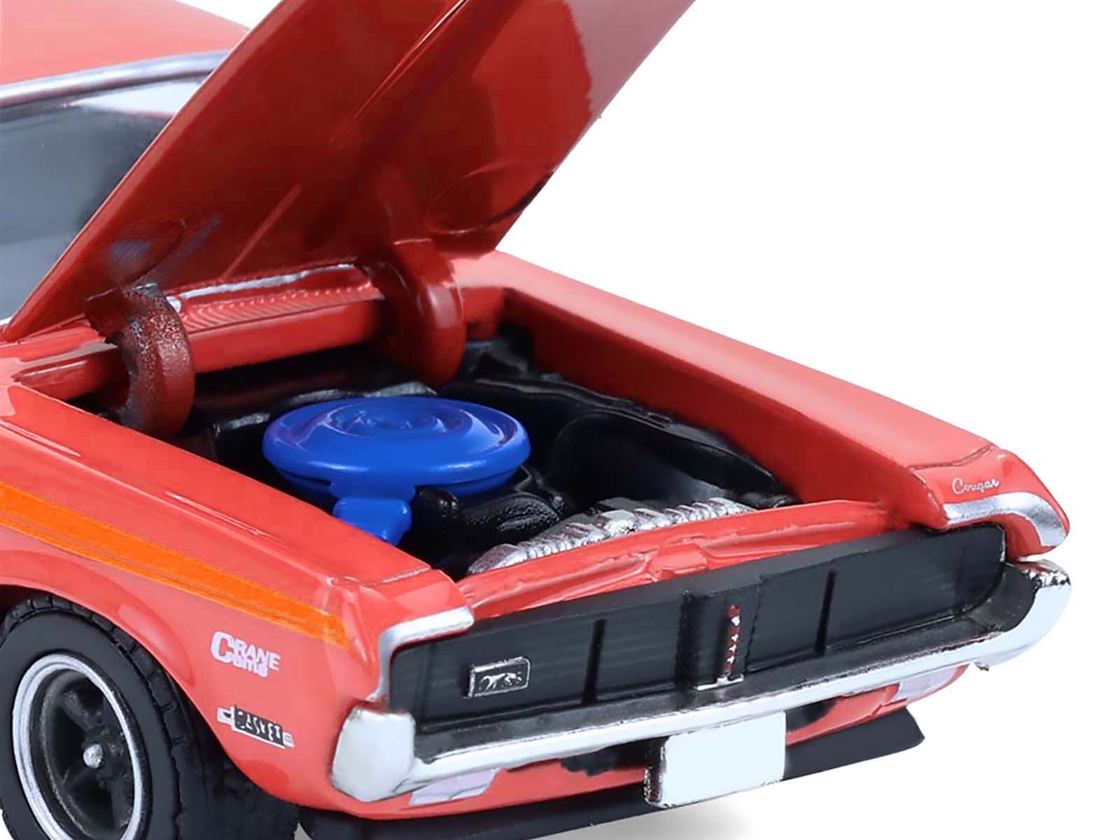 1969 Mercury Cougar Eliminator "Dyno Don" Red with Orange Stripes "GreenLight Muscle" Series 30 1/64 Diecast Model Car by Greenlight - image 2