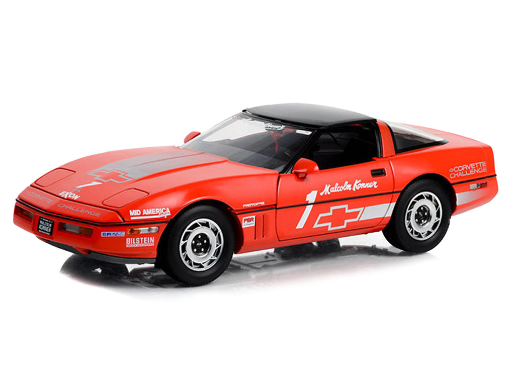1988 Chevrolet Corvette C4 #1 Malcolm Konner "Corvette Challenge Race Car" Red with Black Top 1/18 Diecast Model Car by Greenlight - image 2