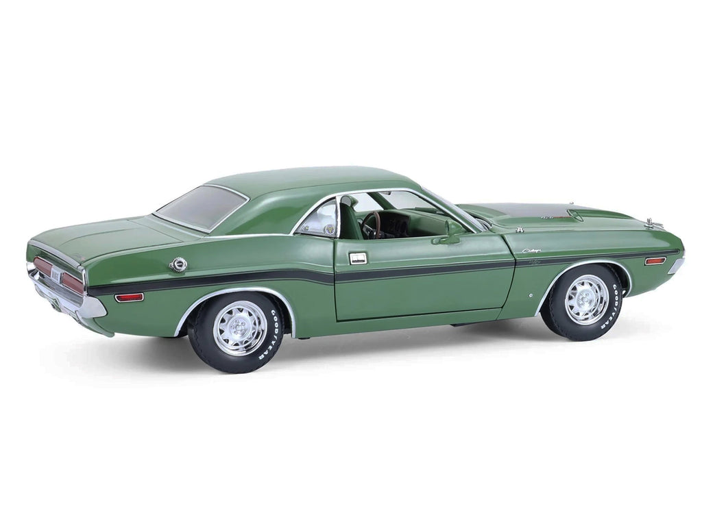 1970 Dodge Challenger R/T Hemi F8 Green with Black Stripes and Green Interior "Mr. Norm's Challenger" 1/18 Diecast Model Car by Greenlight - image 5