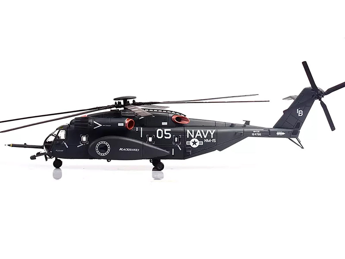 Sikorsky MH-53E Sea Dragon Helicopter "United States Navy Blackhawks Tail Number 05" Dark Gray 1/72 Diecast Model by Panzerkampf - image 2