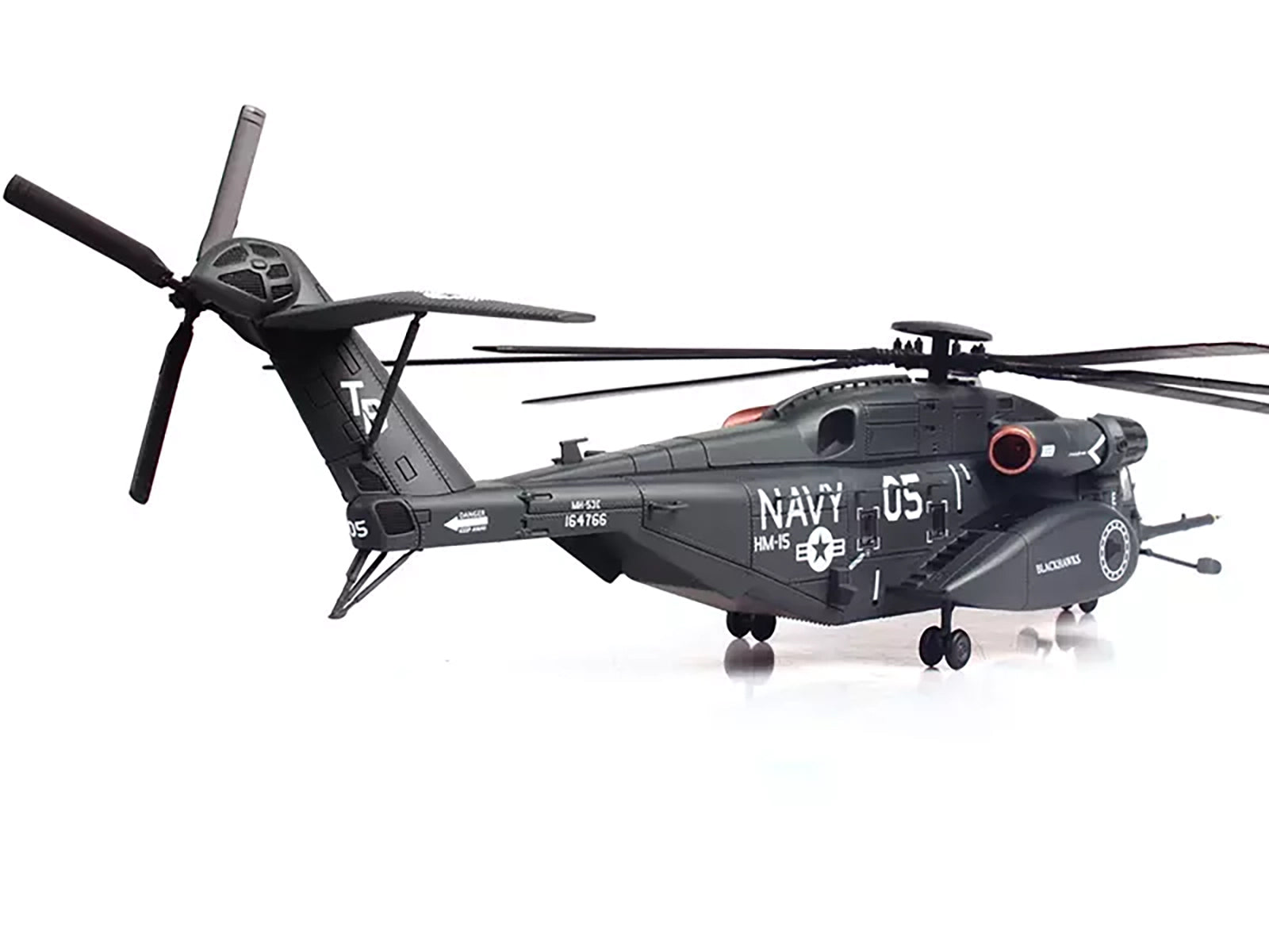 Sikorsky MH-53E Sea Dragon Helicopter "United States Navy Blackhawks Tail Number 05" Dark Gray 1/72 Diecast Model by Panzerkampf - image 3