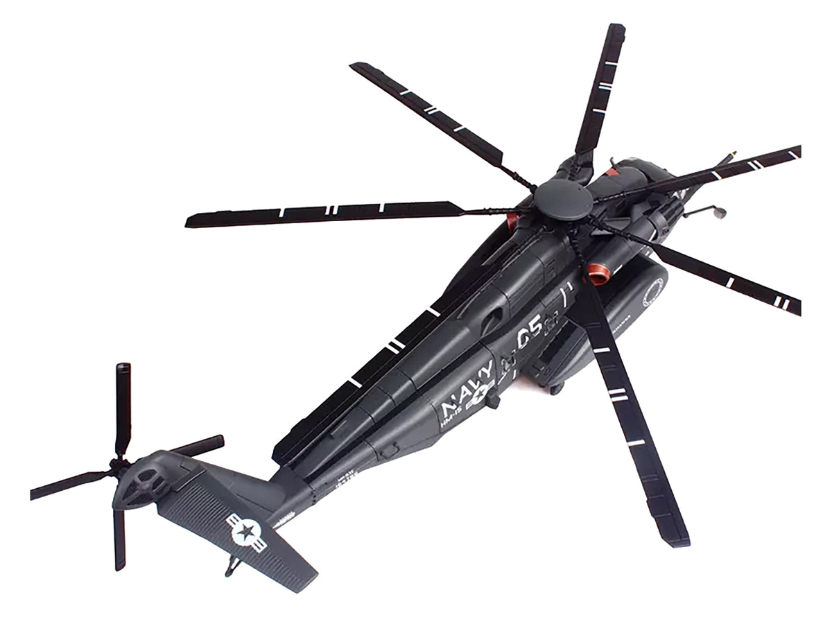 Sikorsky MH-53E Sea Dragon Helicopter "United States Navy Blackhawks Tail Number 05" Dark Gray 1/72 Diecast Model by Panzerkampf - image 4