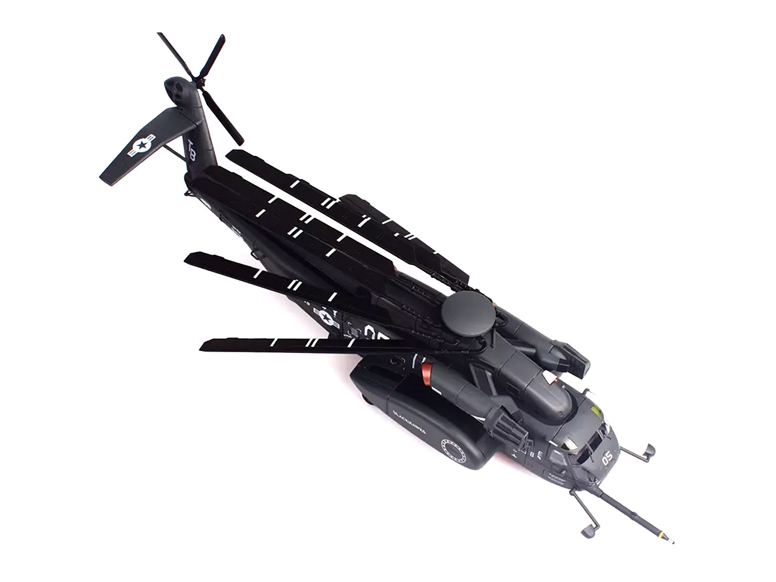 Sikorsky MH-53E Sea Dragon Helicopter "United States Navy Blackhawks Tail Number 05" Dark Gray 1/72 Diecast Model by Panzerkampf - image 5