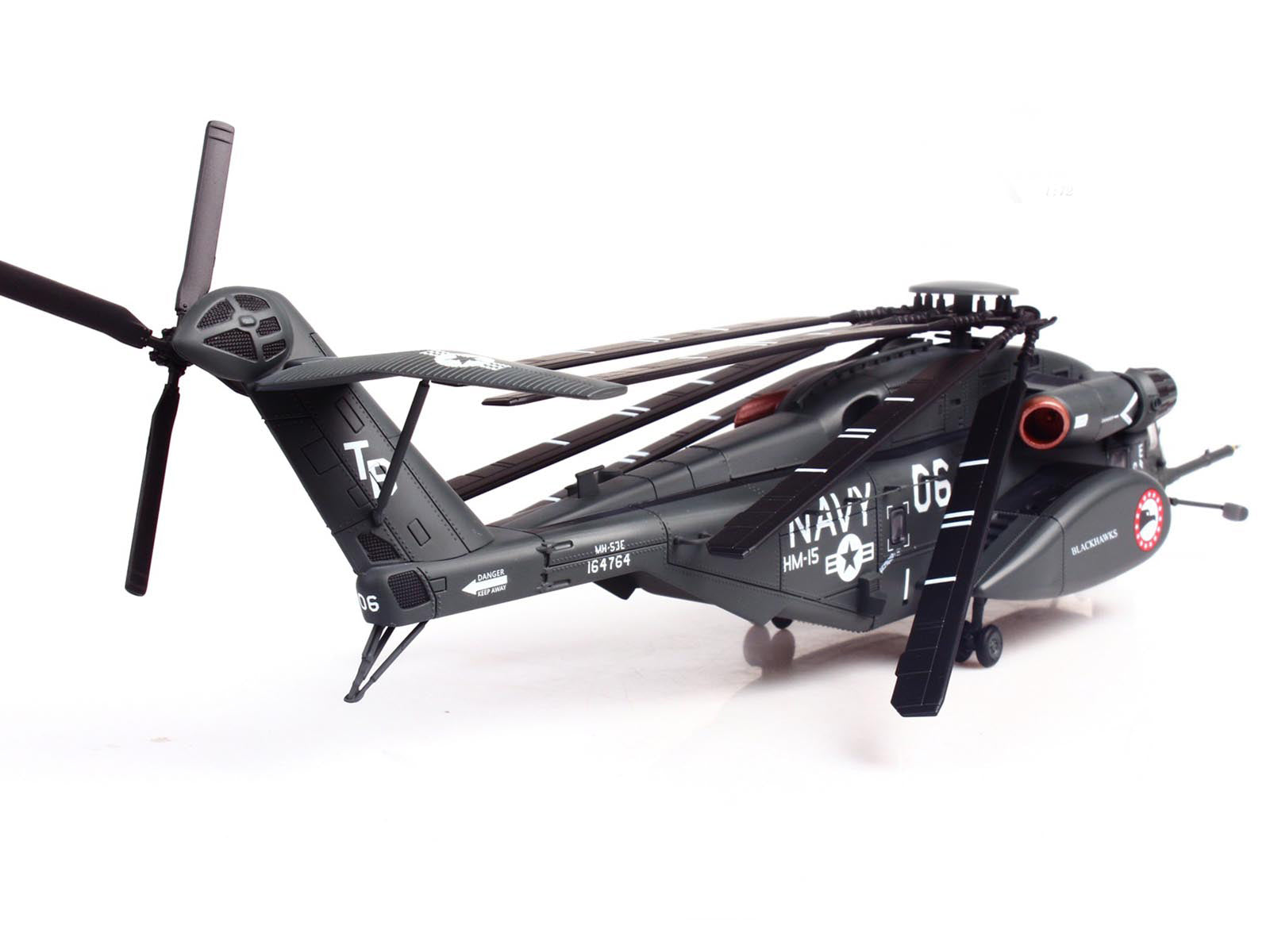 Sikorsky MH-53E Sea Dragon Helicopter "United States Navy Blackhawks Tail Number 06" Dark Gray 1/72 Diecast Model by Panzerkampf - image 2