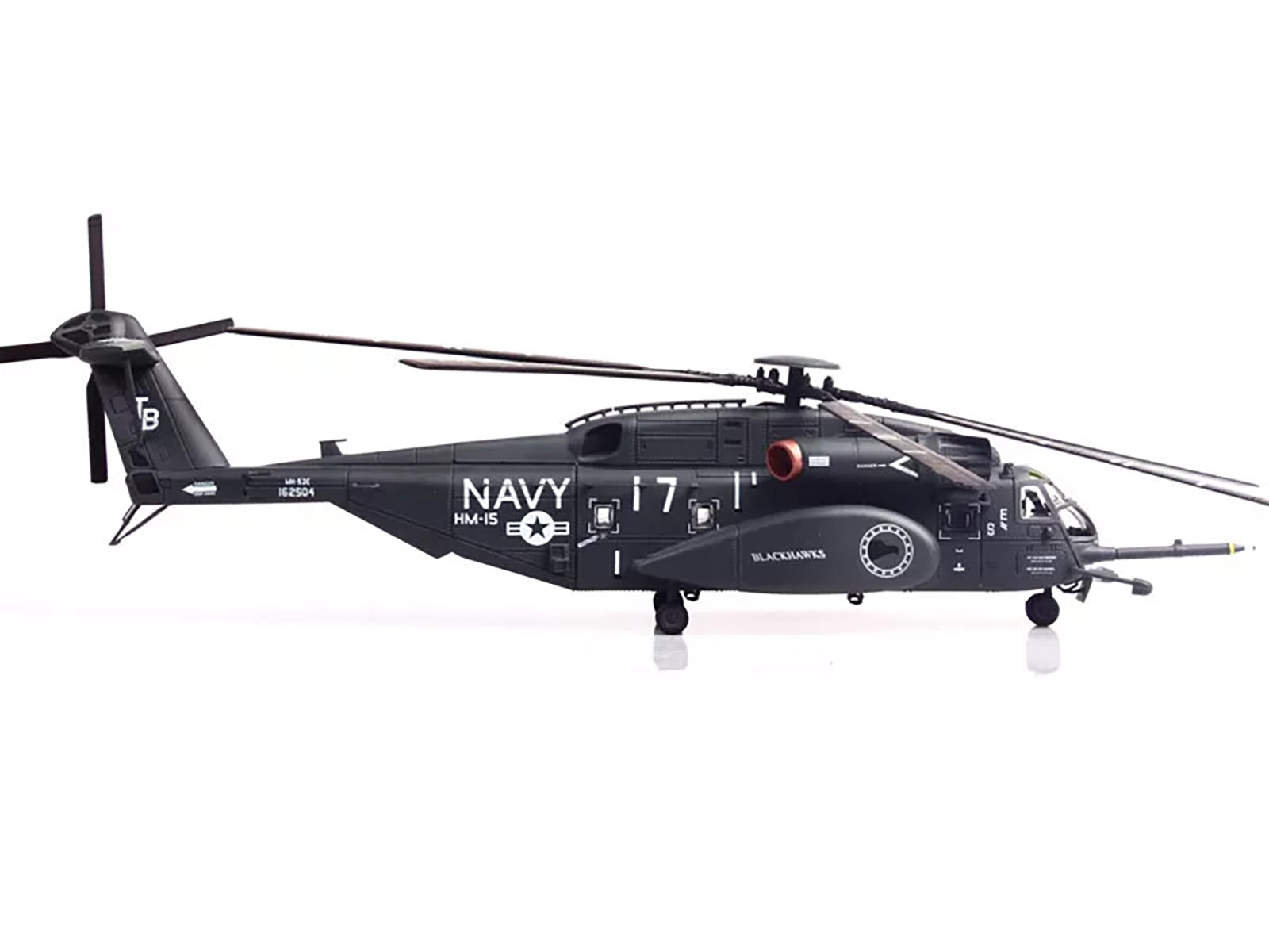 Sikorsky MH-53E Sea Dragon Helicopter "United States Navy Blackhawks Tail Number 17" Dark Gray 1/72 Diecast Model by Panzerkampf - image 2