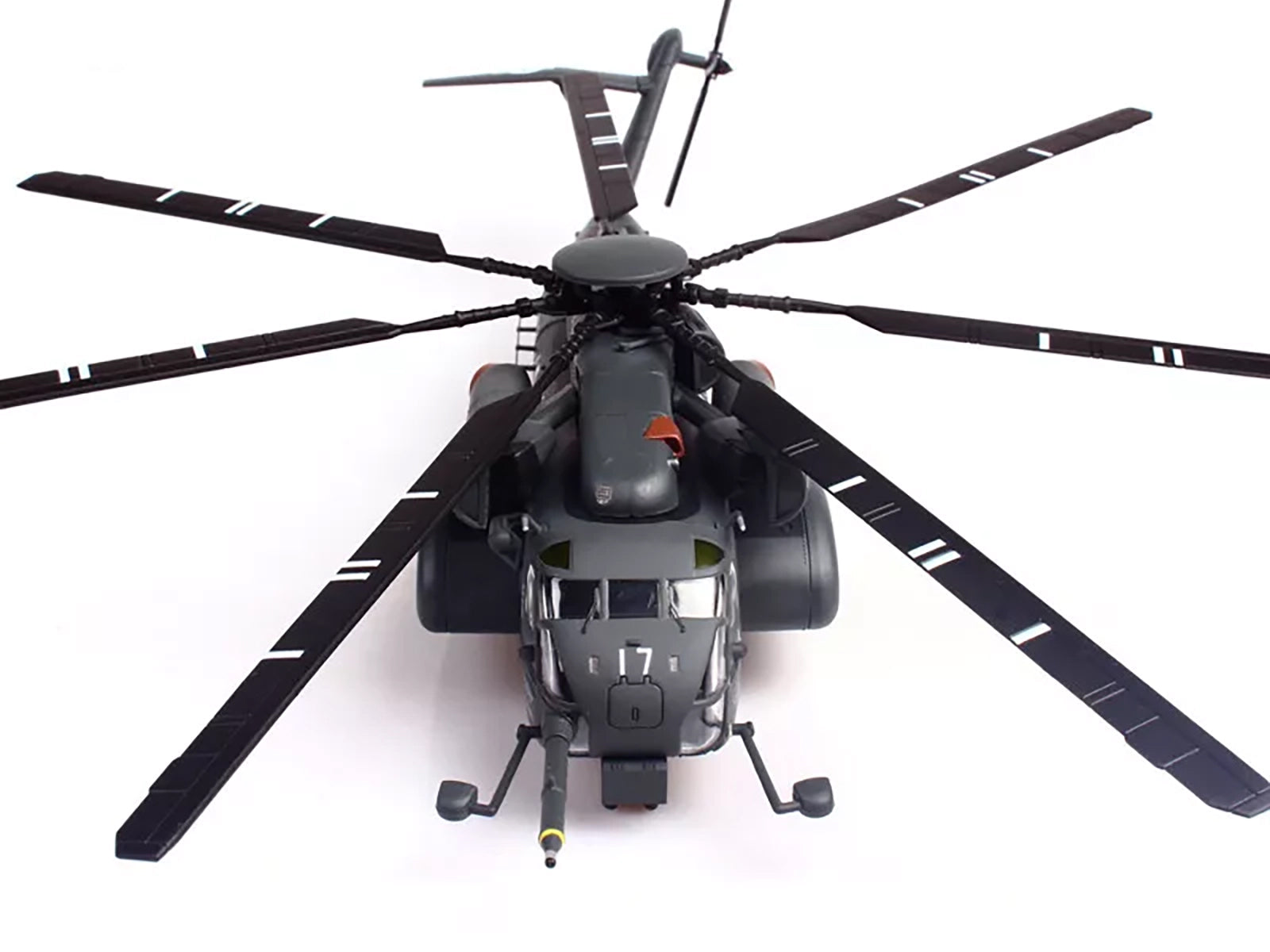 Sikorsky MH-53E Sea Dragon Helicopter "United States Navy Blackhawks Tail Number 17" Dark Gray 1/72 Diecast Model by Panzerkampf - image 4