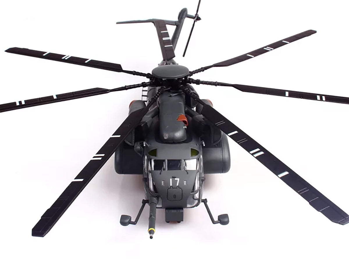 Sikorsky MH-53E Sea Dragon Helicopter "United States Navy Blackhawks Tail Number 17" Dark Gray 1/72 Diecast Model by Panzerkampf - image 4
