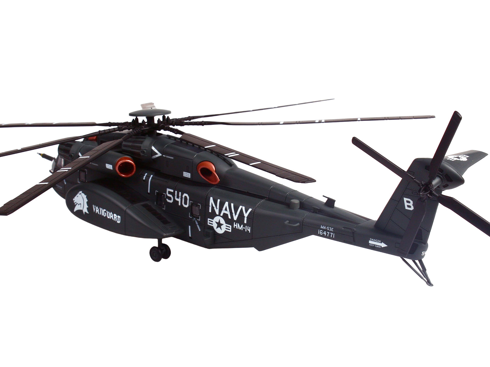 Sikorsky MH-53E Sea Dragon Helicopter "United States Navy Vanguard Tail Number 540" Dark Gray 1/72 Diecast Model by Panzerkampf - image 5