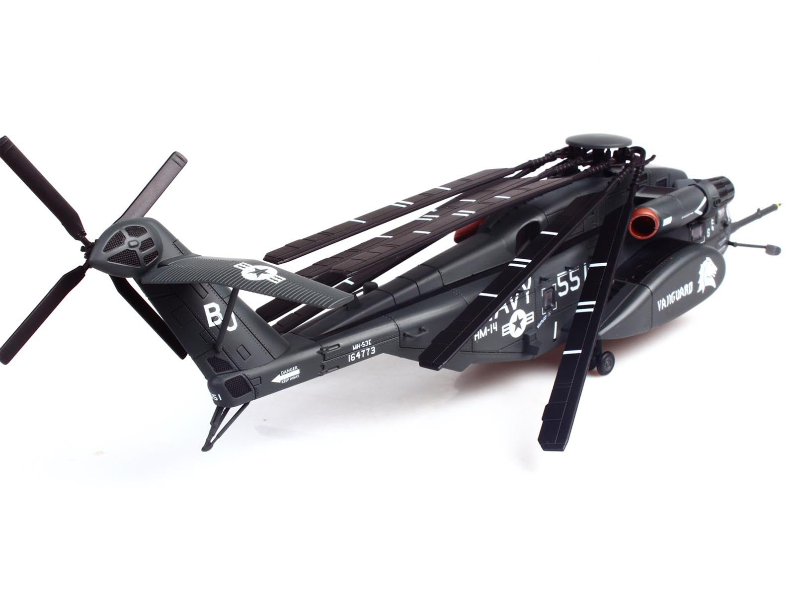 Sikorsky MH-53E Sea Dragon Helicopter "United States Navy Vanguard Tail Number 551" Dark Gray 1/72 Diecast Model by Panzerkampf - image 4