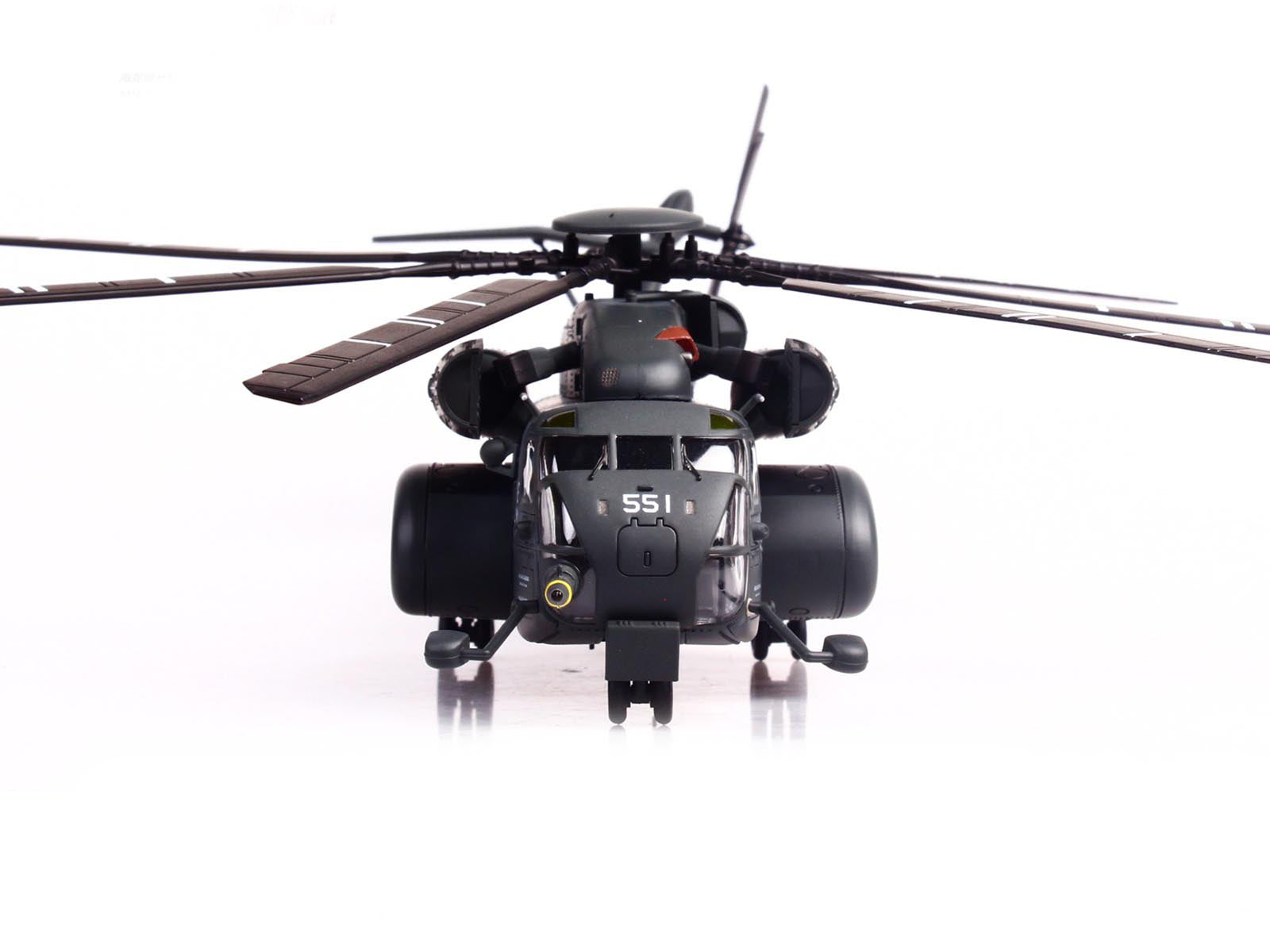 Sikorsky MH-53E Sea Dragon Helicopter "United States Navy Vanguard Tail Number 551" Dark Gray 1/72 Diecast Model by Panzerkampf - image 5
