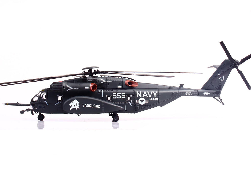 Sikorsky MH-53E Sea Dragon Helicopter "United States Navy Vanguard Tail Number 555" Dark Gray 1/72 Diecast Model by Panzerkampf - image 2