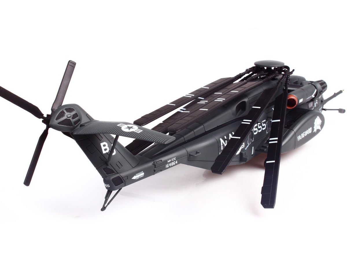 Sikorsky MH-53E Sea Dragon Helicopter "United States Navy Vanguard Tail Number 555" Dark Gray 1/72 Diecast Model by Panzerkampf - image 3