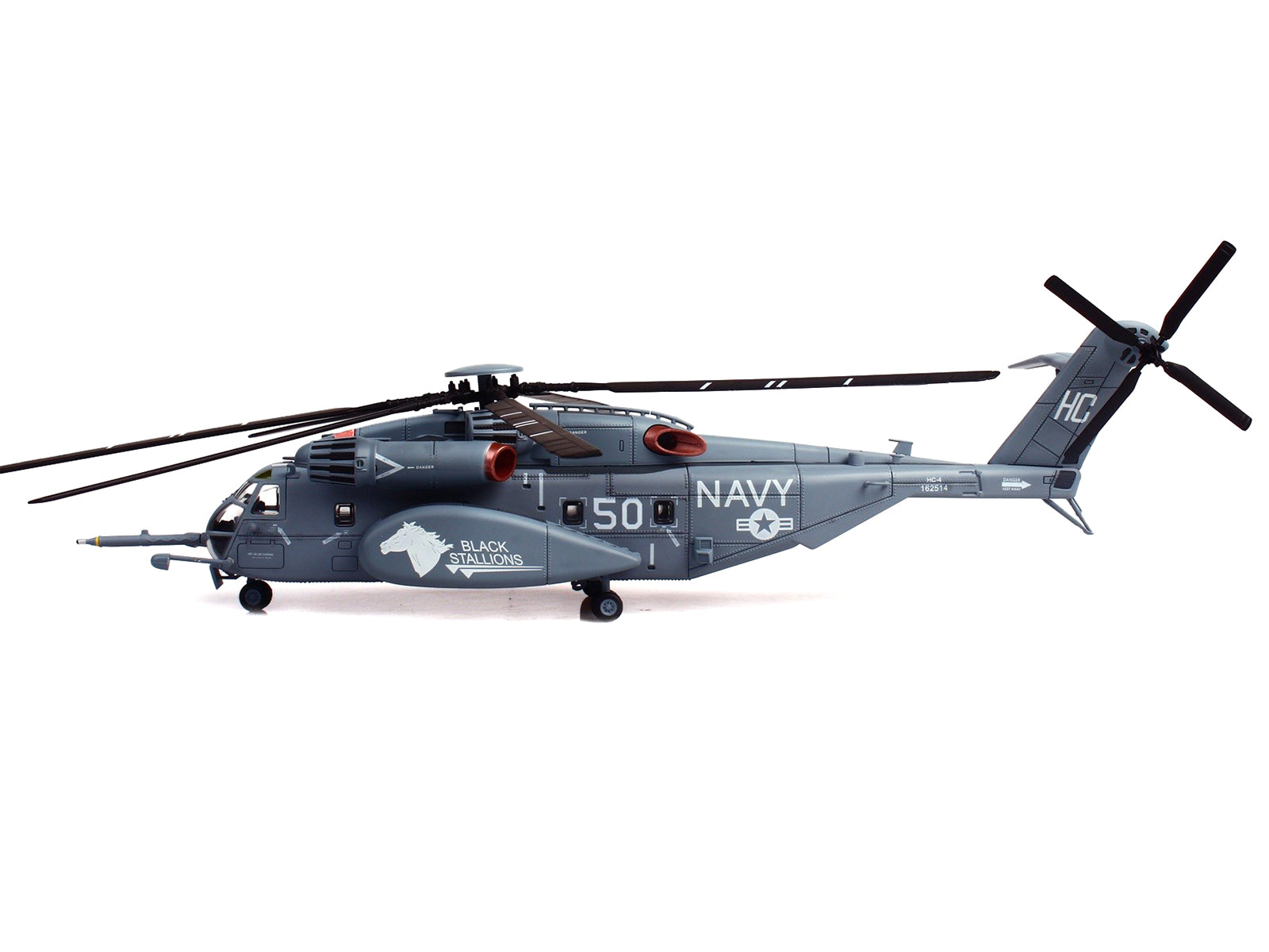 Sikorsky MH-53E Sea Dragon Helicopter "United States Navy Black Stallions Tail Number 50" Light Gray 1/72 Diecast Model by Panzerkampf - image 2