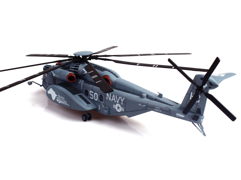 Sikorsky MH-53E Sea Dragon Helicopter "United States Navy Black Stallions Tail Number 50" Light Gray 1/72 Diecast Model by Panzerkampf - image 3