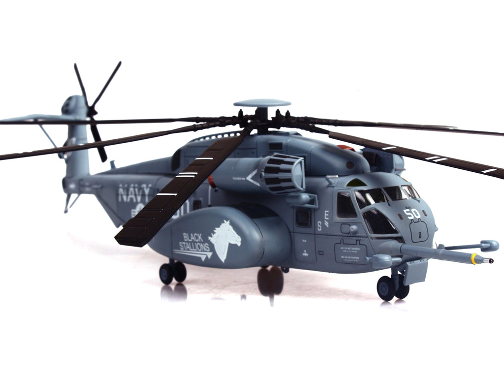 Sikorsky MH-53E Sea Dragon Helicopter "United States Navy Black Stallions Tail Number 50" Light Gray 1/72 Diecast Model by Panzerkampf - image 4