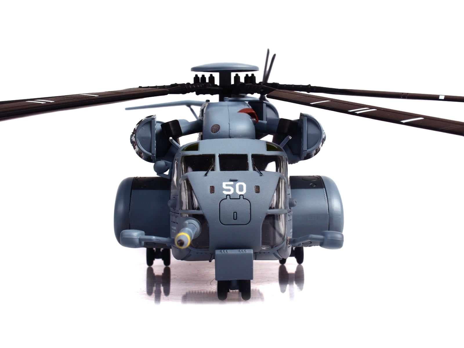 Sikorsky MH-53E Sea Dragon Helicopter "United States Navy Black Stallions Tail Number 50" Light Gray 1/72 Diecast Model by Panzerkampf - image 5