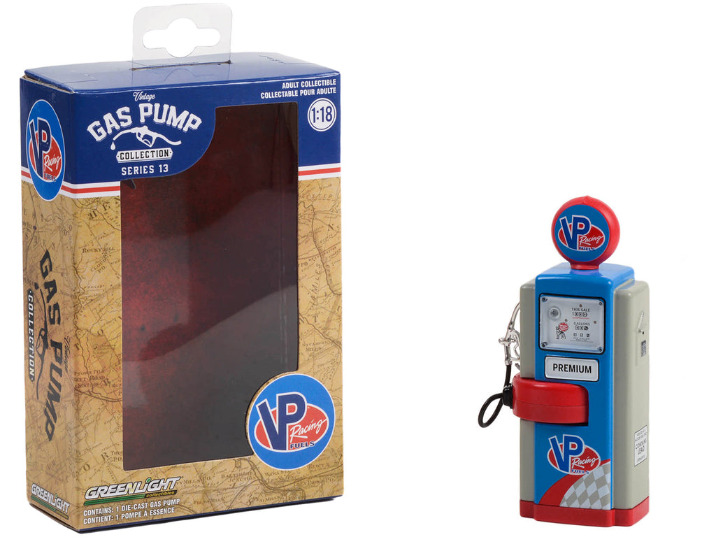 1948 Wayne 100-A Gas Pump "VP Racing Fuels" Blue and Gray "Vintage Gas Pumps" Series 13 1/18 Diecast Model by Greenlight - image 2