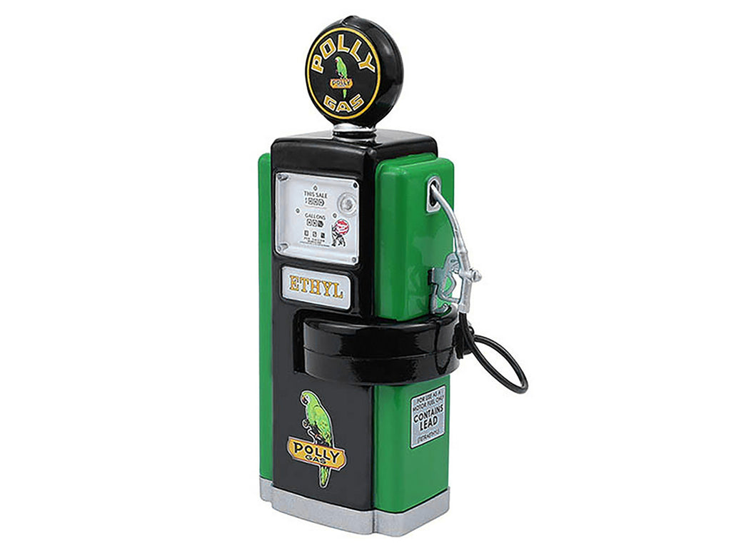 1948 Wayne 100-A Gas Pump "Polly Gas" Black and Green "Vintage Gas Pumps" Series 17 1/18 Diecast Replica by Greenlight - image 2