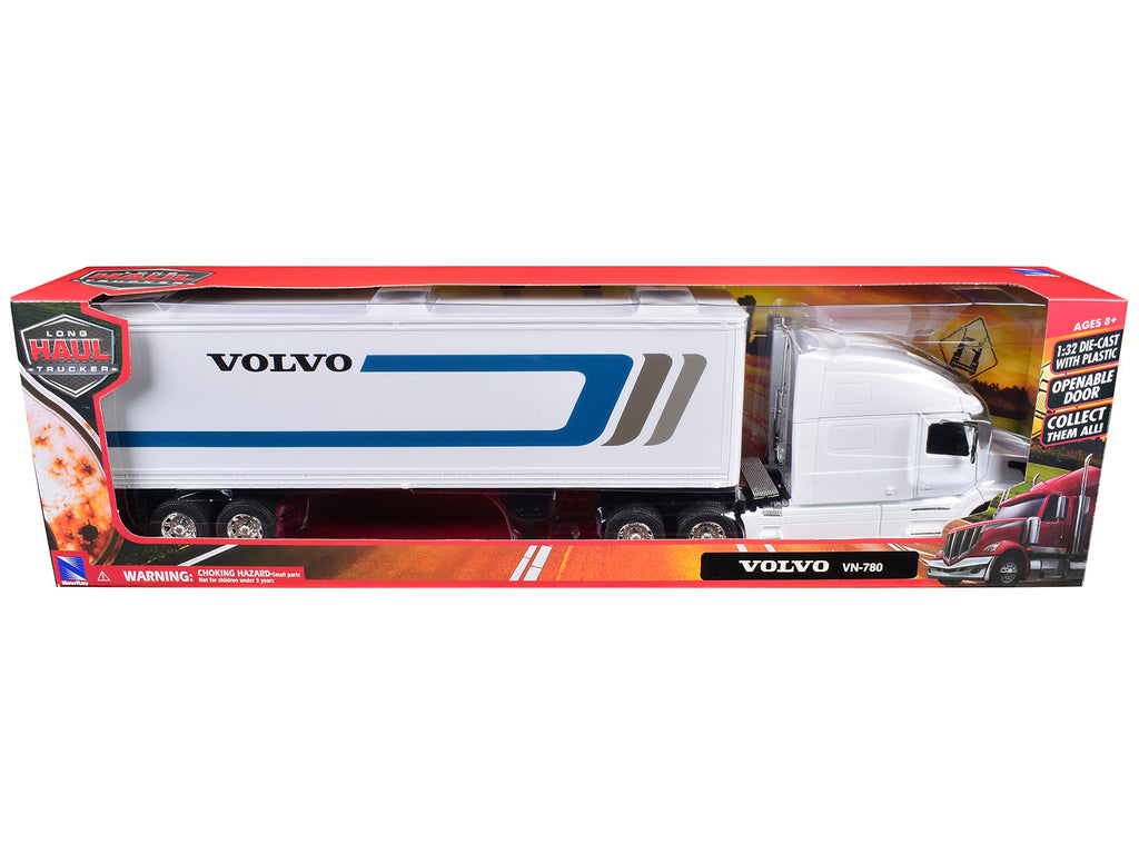 Volvo VN-780 Truck with Dry Van Trailer White "Long Haul Truckers" Series 1/32 Diecast Model by New Ray - image 3