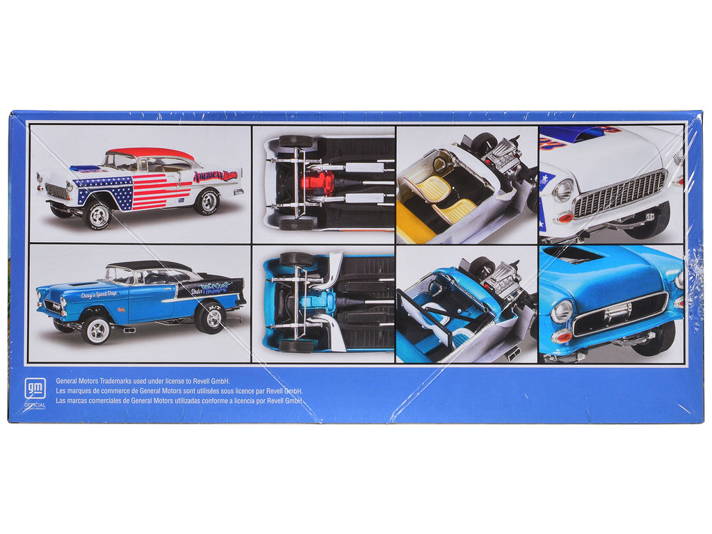 Level 4 Model Kit 1955 Chevrolet Bel Air Street Machine 2-in-1 Kit 1/24 Scale Model by Revell - image 3