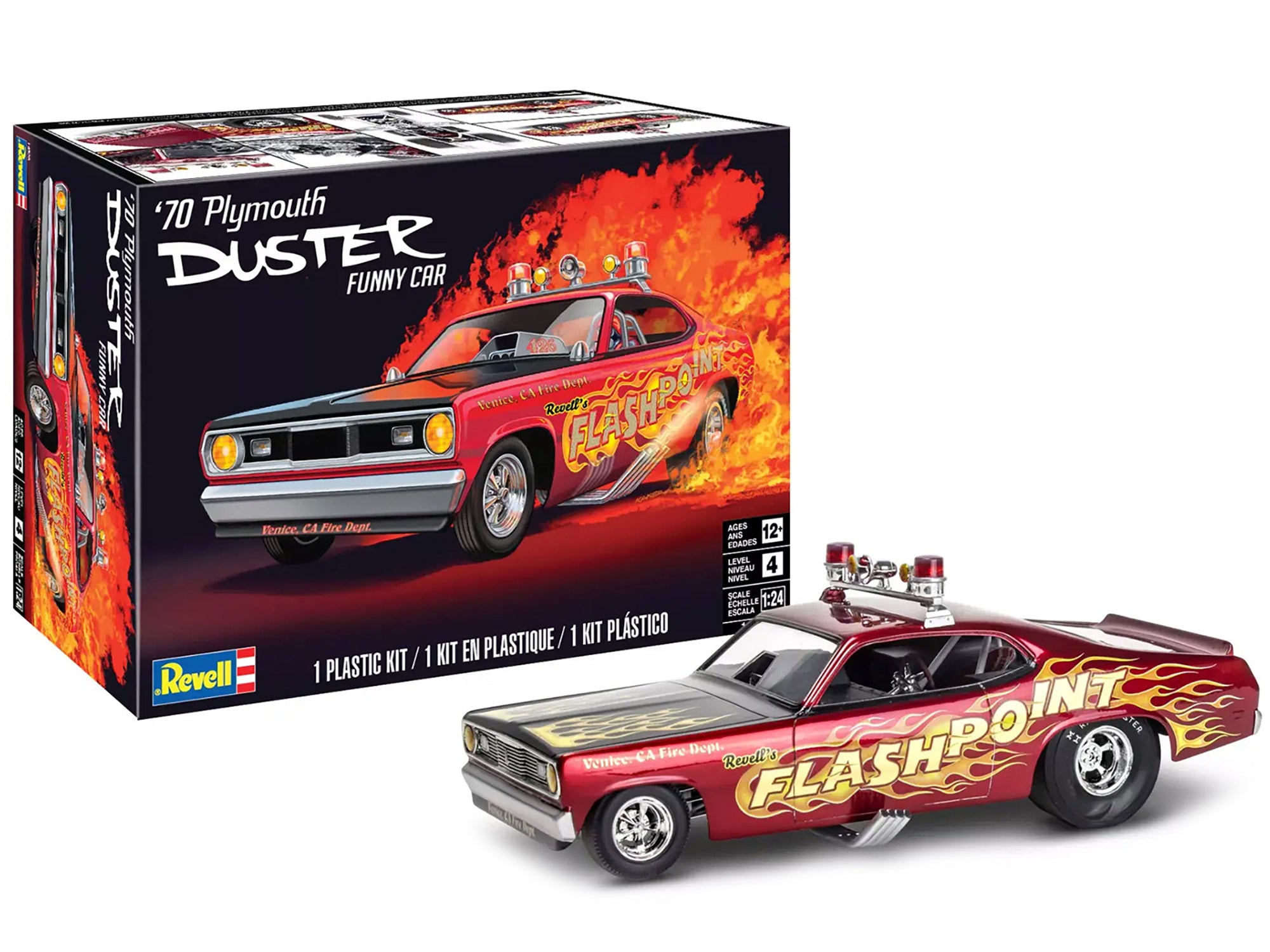 Level 4 Model Kit 1970 Plymouth Duster Funny Car 1/24 Scale Model by Revell - image 3