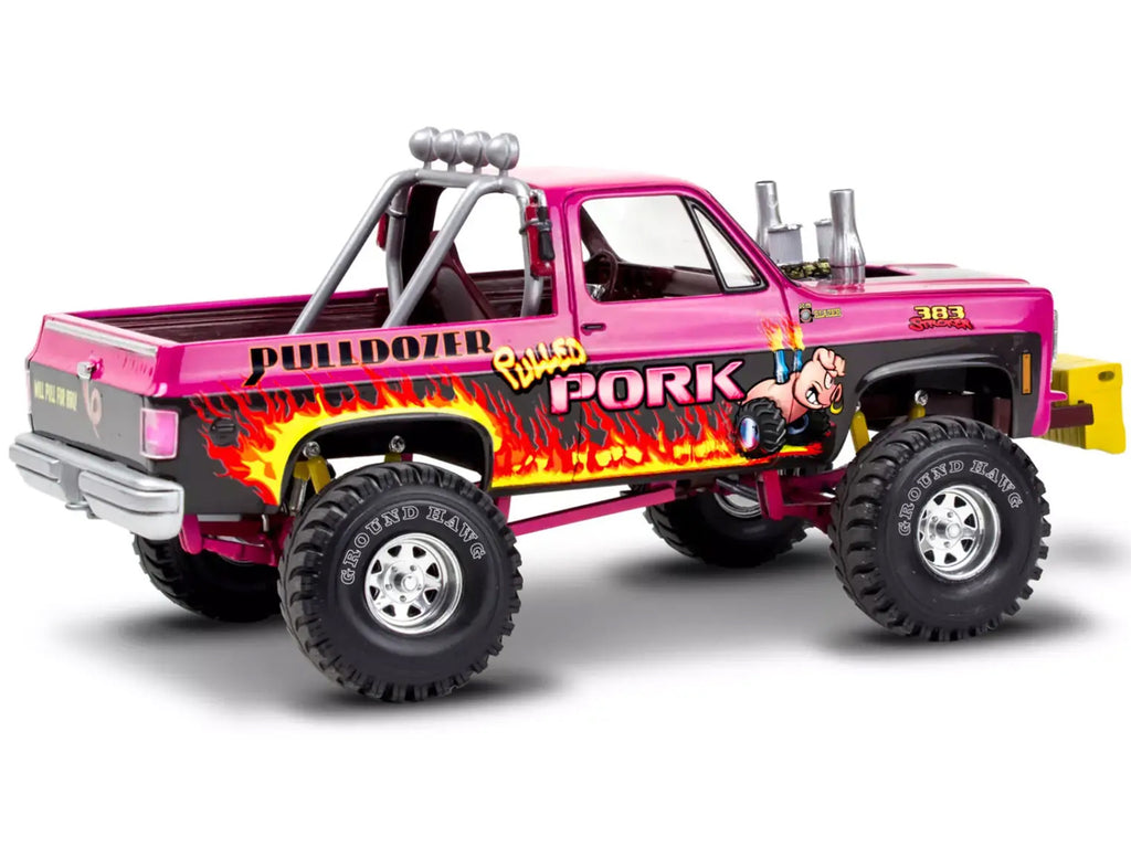 Level 4 Model Kit 1978 Chevrolet Blazer Pickup Truck "Pulled Pork Pulldozer" 1/24 Scale Model by Revell - image 3
