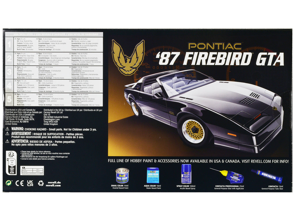 Level 5 Model Kit 1987 Pontiac Firebird GTA 1/16 Scale Model by Revell - image 4