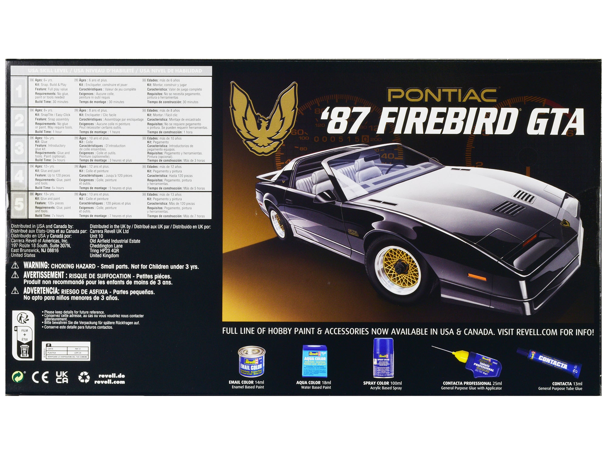 Level 5 Model Kit 1987 Pontiac Firebird GTA 1/16 Scale Model by Revell - image 4