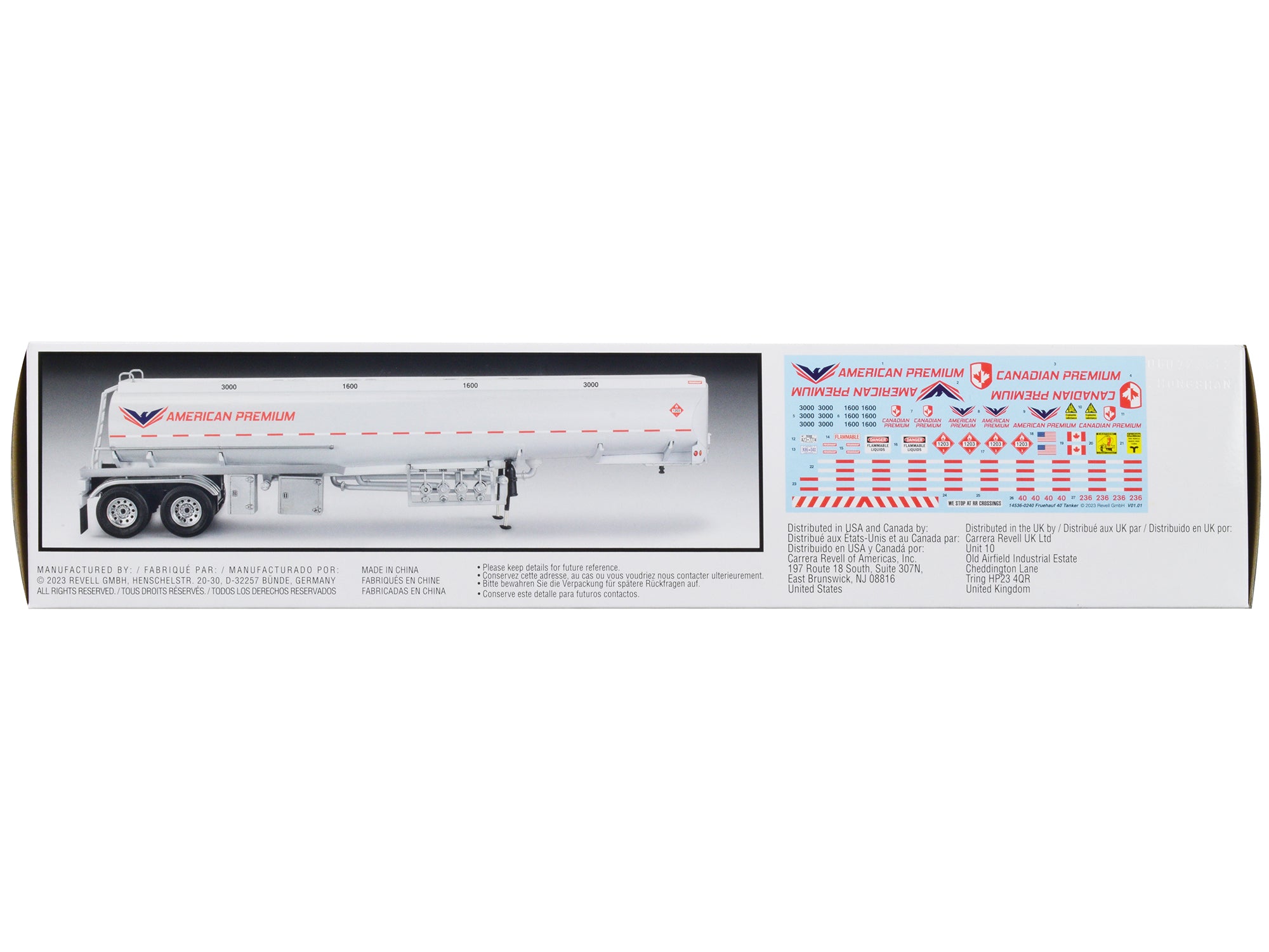 Level 4 Model Kit Fruehauf 40' Tanker Trailer 1/32 Scale Model by Revell - image 3