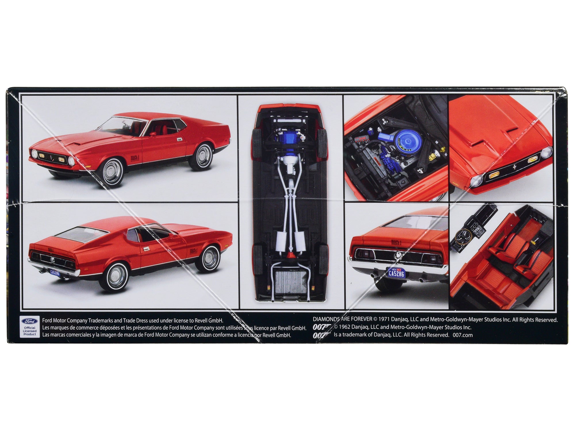 Level 4 Model Kit 1971 Ford Mustang Mach 1 James Bond 007 "Diamonds Are Forever" (1971) Movie 1/25 Scale Model by Revell - image 3