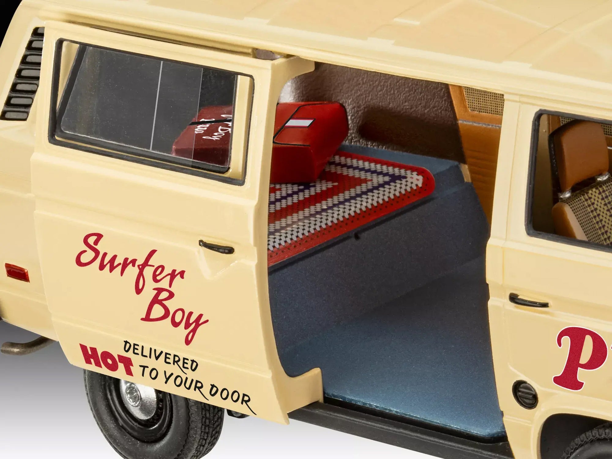 Level 3 Model Kit Argyle’s Volkswagen Vanagon "Surfer Boy Pizza" Van "Stranger Things" (2016-Current) TV Series 1/25 Scale Model by Revell - image 4