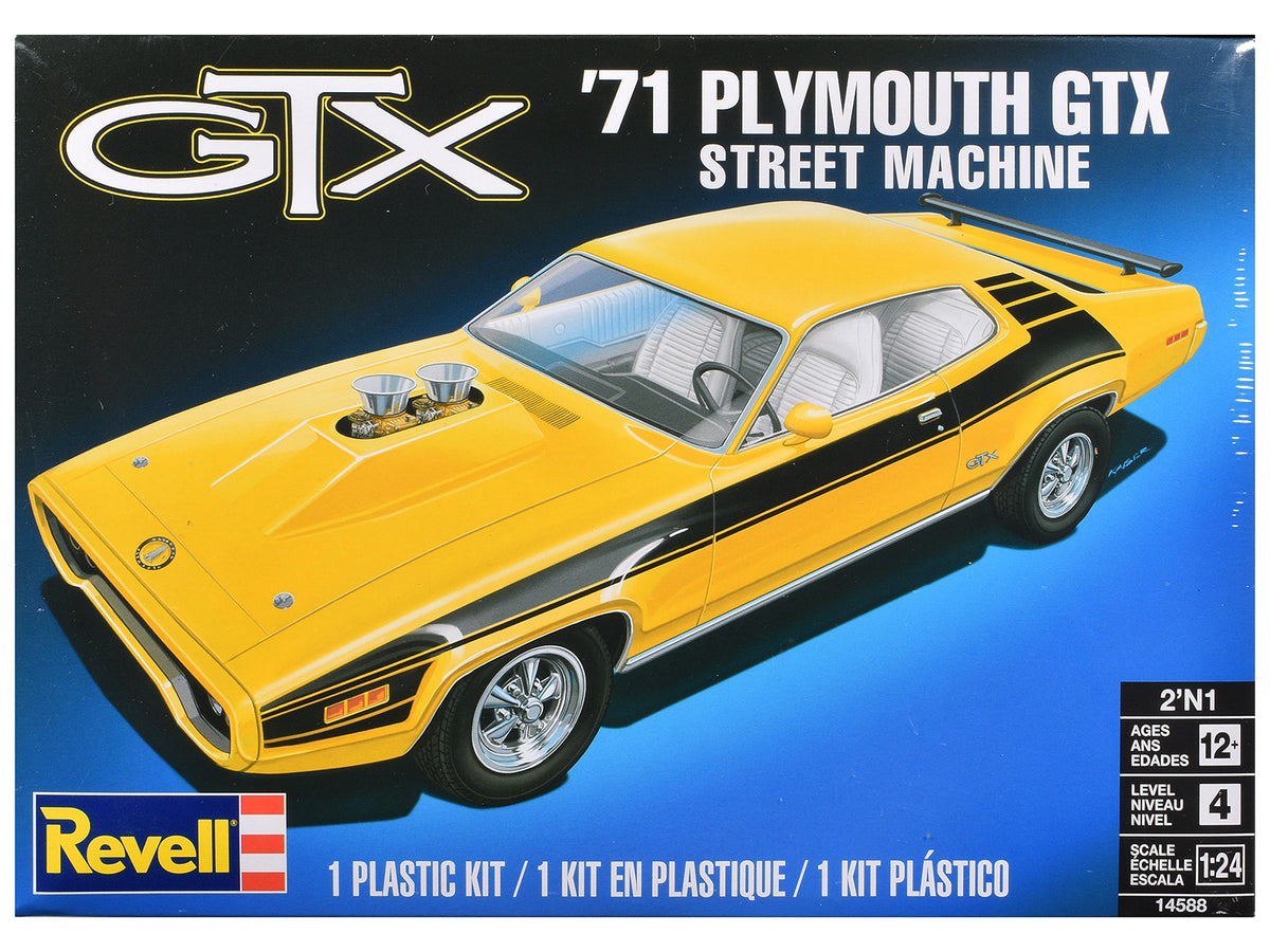 Level 4 Model Kit 1971 Plymouth GTX Street Machine 2-in-1 Kit 1/24 Scale Model by Revell