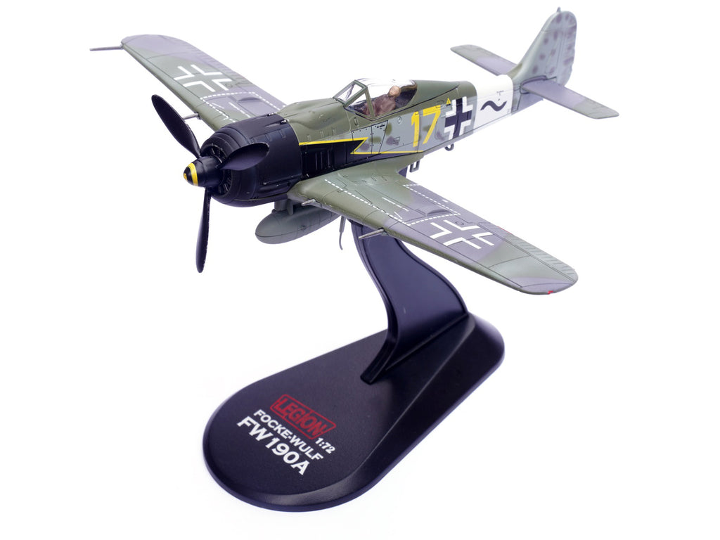 Focke-Wulf Fw 190A Aircraft "Yellow 17 24-Victory Ace Willi Unger 12./JG 3 Udet Germany" (1944) German Luftwaffe 1/72 Diecast Model Airplane by Legion - image 5