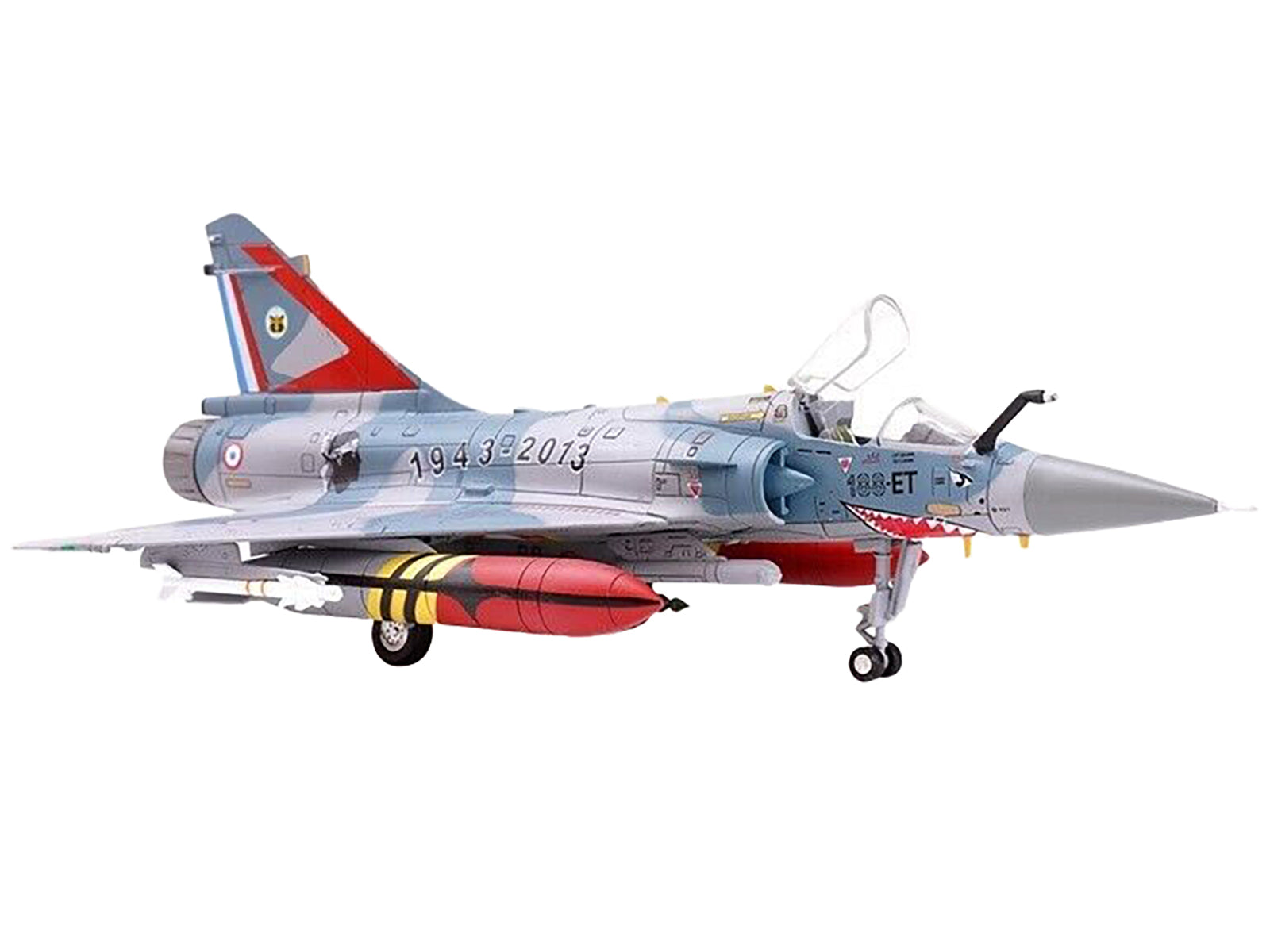 Dassault Mirage 2000-5F Fighter Aircraft "70th Anniversary of Corsica Squadron" French Air Force "Wing" Series 1/72 Diecast Model by Panzerkampf - image 4