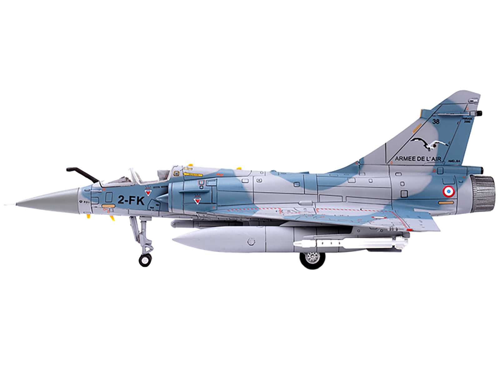 Dassault Mirage 2000-5F Fighter Aircraft "2-FK Cigognes" French Air Force "Wing" Series 1/72 Diecast Model by Panzerkampf - image 2