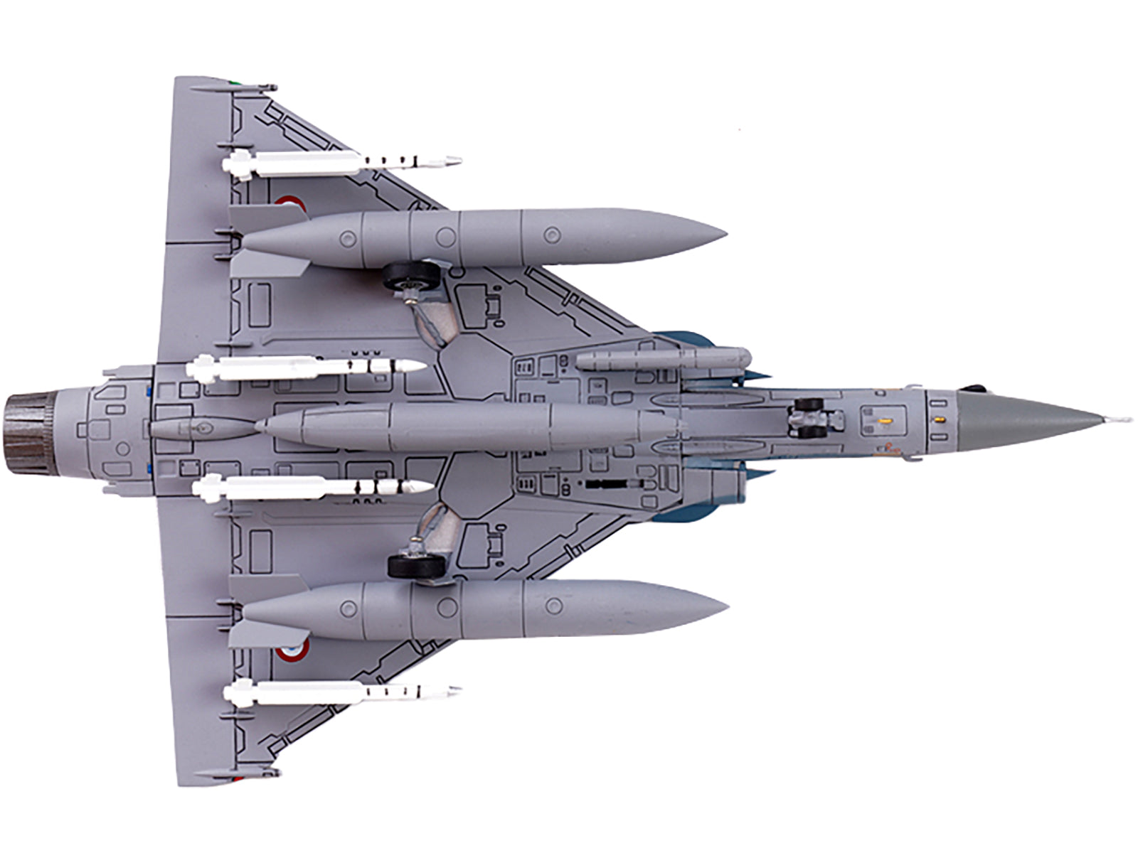 Dassault Mirage 2000-5F Fighter Aircraft "2-FK Cigognes" French Air Force "Wing" Series 1/72 Diecast Model by Panzerkampf - image 4