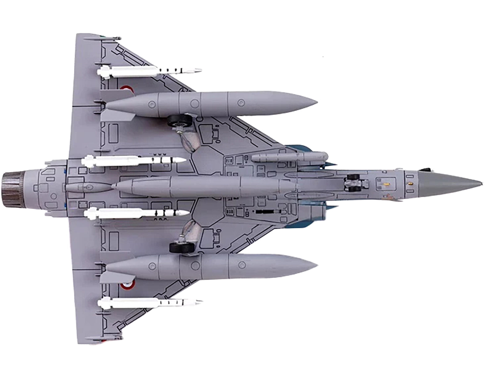 Dassault Mirage 2000-5F Fighter Aircraft "2-FA Cigognes" French Air Force "Wing" Series 1/72 Diecast Model by Panzerkampf - image 4