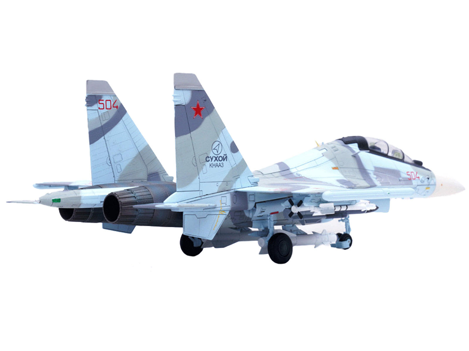 Sukhoi Su-30MKK Flanker-G Fighter Aircraft #504 "Russian Air Force" "Wing" Series 1/72 Diecast Model by Panzerkampf - image 2